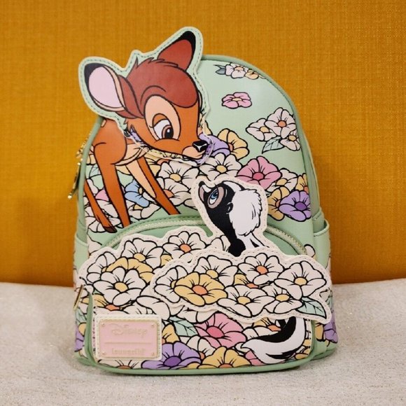Loungefly Disney Bambi and Flower Springtime Floral Mini Backpack NEW
